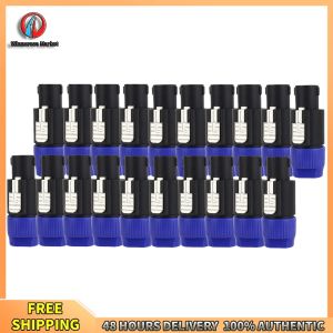 Winnereco 20pcs Audio Cable Adapter Connectors 4 Pole NL4FC Twist Lock Connectors for DJ and Sound Engineering Use