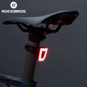ROCKBROS Bike Helmet Taillight Multifunctional Lightweight USB Rechargeable MTB Road Bike Helmet Warning Light Waterproof Safety Light Bike Accessories