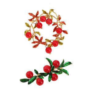 Người dùng thân thiện Cranberry Pin tinh vi Hợp kim kẽm phụ kiện thời trang pin cho trang phục thời trang