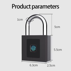 Waterproof Smart Fingerprint Padlock Fingerprint Door Lock with key Heavy Duty Door Lock