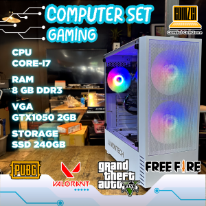 คอมพิวเตอร์ประกอบ Core-i7 / Ram 8GB / SSD 240GB / GTX1050 2GB ทำงาน เล่นเกม PUBG/FreeFire/GTAV/Valorant - ComSciComZone
