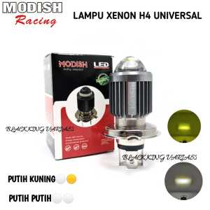 Jaminan Original  Lampu utama H4 Projector Super Terang High low AC DC Jauh Dekat Putih Type Laser LED