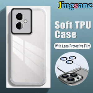 Jingsanc With Lens Films Translucent Phone Case For Honor 400 5G Soft Silicone TPU Shockproof Back Cover K01-1