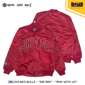 Varsity Jacket NBA Chicago Black Premium Bordir