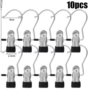10/30 Pcs Boot Hangers Clips Laundry Hooks Hanging Clips Closet Hanger Organizer Clamps Socks Towel Clips Heavy Duty Clothespins Bulk Hanger Clips  for Travel Pants Socks Handbags ﻿ ﻿