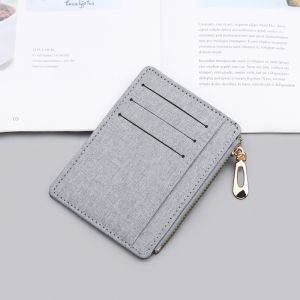 TC BW-053 Fabric Cotton Vertical Card Holder With Zipper For Men Women Dompet Lelaki Perempuan
