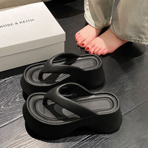 [Free Shipping] WomenS Thick-Soled Flip-Flops For Summer Soft-Soled Height-Increasing Indoor Non-Slip Beach New Style EVA Sandals