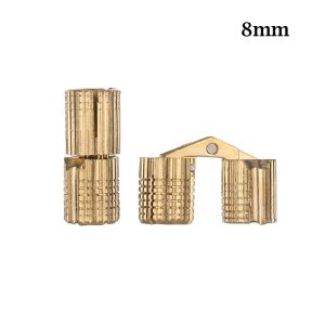 MISSUP 1pc Invisible Door Furniture Hinges Hidden Brass Hinges Cylindrical