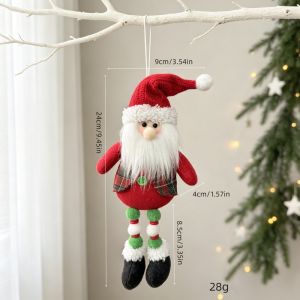 KANNERT Long Leg Christmas Tree Hanging Decorations Santa Claus Elk Deer Doll Christmas Doll Ornament Holiday Christmas Gift Colorful Christmas Santa Claus Pendant Christmas