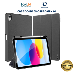 Bao Da Dux Ducis iPad Gen 10 2022/ Gen 11 2025 Dux Ducis Domo Series Case Có Khe Cắm Bút Tự Động Tắt Mở
