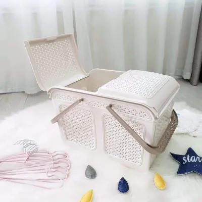 Giỏ Đựng Đồ Sơ Sinh Làn Nắp Mây Cho Mẹ Và Bé Gọn Gàng