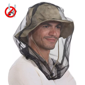 JIUJIU Fisherman Hat Caps Mosquito Repellent Sun Protection Breathable Mesh Cover Face Hats