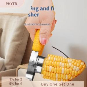 PHYTR HOT Manual Stainless Steel Corn Thresher Peeler Cob Stripper Remover Food Crusher Separator Creative Fruit Vegetable Kitchen Gadget