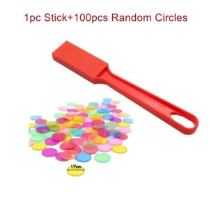 XIJIBAN ABS ic Bingo Set Color Sorting ic Stick Wand ic Chip Set  Bingo Game Educational Game Set Classroom Learning