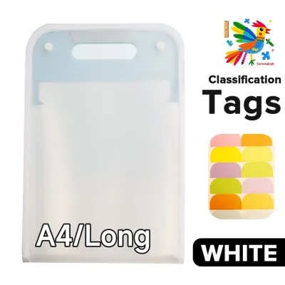Long File Bag File Folder Transparent Bag File Organizer 3-Layer Envelope Paper Storage with Zipper