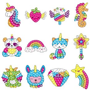 Kids Big Gem Diamond Painting Kit Cute cartoon animal sticker puzzle toy art and craft for kids gift