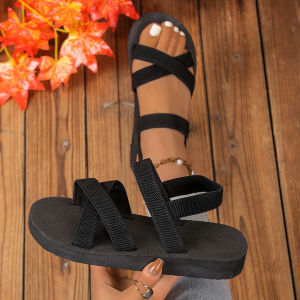 [Free Shipping] WomenS Sandals 2026 New Fashion Outdoor Wear For Petite Women With Height-Increasing Wedge Heel And Thick Sole For Summer
