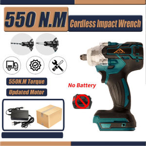 Hyreto 688VF All-copper Brushless Motor Electric Impact Wrench Drill 2-in-1 Large Torque Impact Wrench Power Tools Cordless Portable Electric Rechargeable 21V Impact Wrench Drill Spanner Tools