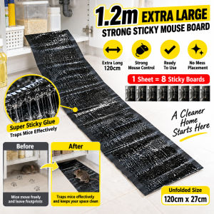 1.2m Extra Large Sticky Mouse Trap Board Sticky Pest Control Trap Super Sticky Catcher Indoor Outdoor Pest Control 超大尺寸强力粘鼠板