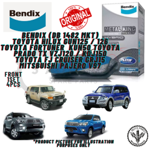 TOYOTA HILUX GUN126 GUN155 GUN125 / V97 / FORTUNER KUN50 TGN51 GUN155 TGN156/ KDJ150 / FJ CRUISER GRJ15 FRONT BENDIX BRAKE PAD