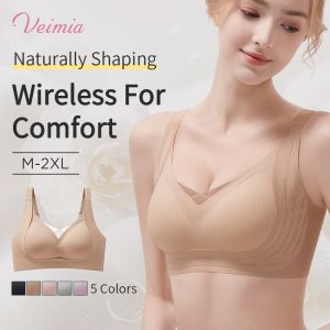 【OFFICIAL】Pilates Anti-sagging Bra Anti-sagging Breast Support And Correction Underwear Seamless Small Breast Push-up Bra Side Breast Support And Fixation Cup Latex Bra Womens Lifting Bra