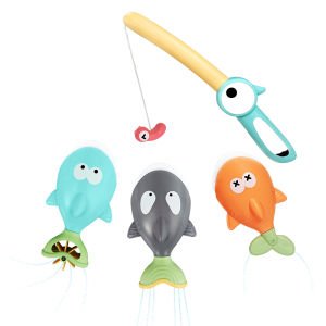 Baby Bath Toys Magnetic Fishing Game for Toddler with Fishing Pole Rod & Floating Fish Bathtub Toys Gifts