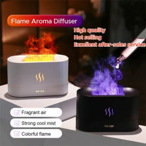 【7-Colors】Colorful Flame Humidifier Essential Oil Aroma Diffuser air humidifier led Portable USB Mini Ultrasonic Humidificador 加湿器