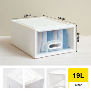 Citylife 19L Stackable Storage Drawer Plastic Container box Home Organizer Drawer Plastic Cabinet