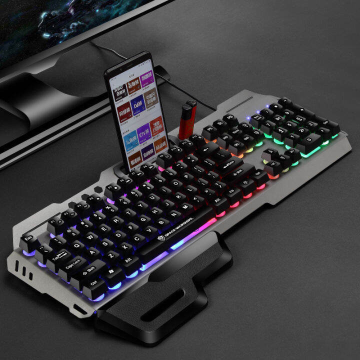 Aigo Gaming Keyboard and Mouse Set E-Sports Machinery Feel Wired and Desktop Computer Key Mouse Home Office