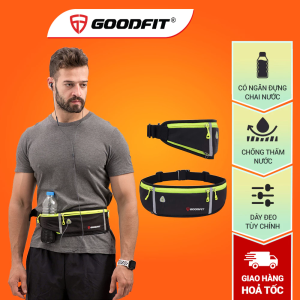 Túi đeo hông GoodFit GF106RB thiết kế ôm sát eo không lắc khi chạy bộ đi bộ tập gym đạp xe. Đựng vừa điện thoại chìa khóa thẻ tiền mặt