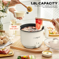 Dreepor Mini Rice Cooker 1.8L Electric Multi cooker Electric Boiling Pot Steamer Cooker Non-Stick Inner Pot With Steamer. 