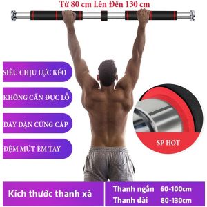 Xà đơn Giá Rẻ Chất Lượng Mẫu Xà Đơn Hot Nhất - Không Cần Khoan Vít Xà đơn gắn cửa hoặc treo tường 60-100 cm80cm-130cm XÀ ĐƠN TREO TƯỜNG 2 MÚT 80CM X 1.3M Xà đơn Treo Tường 80cm 130cm Giá Tốt