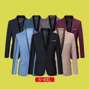 Mens Preferred Blazer Formal Business Outerwear Jacket Korean Suit Slim Fit Wedding Tuxedos Casual Lage Size
