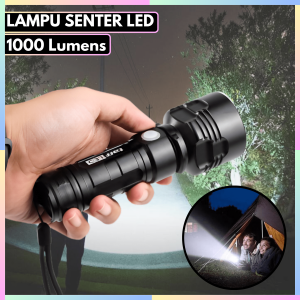 FAST DELIVERY TaffLED Lampu Senter Jarak Jauh Super Terang LED USB Rechargeable P70 50W 1000 Lumens