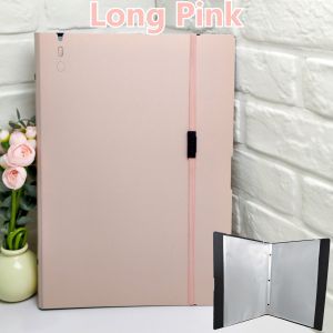 Clear Folder with Straps Long Clear Book 30Pages Portfolio Organizer Display Book School 36X26CM
