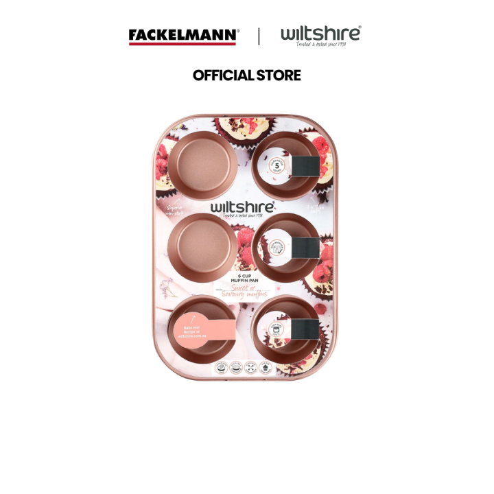 Fackelmann] Wiltshire Rose Gold Cup Muffin Pan HW1100 Lazada