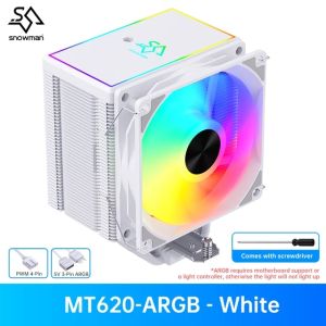 Snowman MT620 ARGB CPU Cooler Single Tower 6 Heat pipes Full Ram Clearance INTEL AMD LGA1700 AM4 AM5