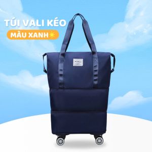 【New】Túi du lịch túi xách tay dung tích lớn bánh xe đa hướng chống thấm nước và có thể mở rộng