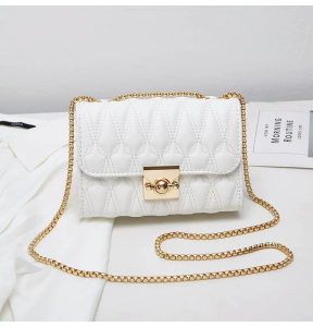 Korean fashion bag for women 2026new single shoulder crossbody red diamond grid chain small square bag