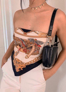 [HCM]Khăn Lụa Vuông Làm Aó Yếm Quàng Đầu Hotren Họa Tiết Yên Ngựa - Chất Liệu Satin - 90x90cm - Mã KL052