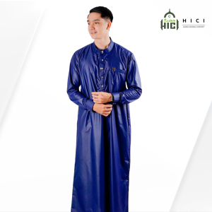 HICI Jubah Gamis Al-hijrotu Motif Polos Berkilau Lengan Panjang Tersedia 5 Warna Bahan Premium