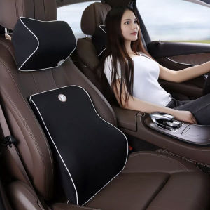 LOCAL SELLER Memory Cotton Head Pillow Home Office Car Waist Support Cushion Back Rest Seat Waist Pillow Set