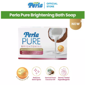 Perla Pure Brightening Soap | Niacinamide | Gentle | Hypoallergenic | Coconut Oil | Natural