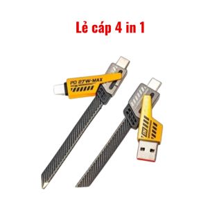 Sạc nhanh 65W + Cáp sạc 4in1 - Bảo hành 6 tháng - Phụ kiện công nghệ - Sạc Điện Thoại