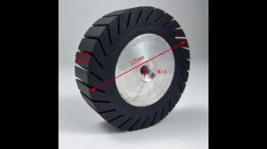 btnx 125x30mm M14 Polishing Wheel for Angle Grinder Centrifugal Rubber Tension Sanding Belt Wheel - 1pc Q9Z6P