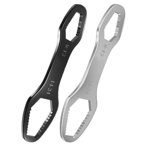 2Pcs Portable Multifunctional Universal Wrench Tool Set 8 to 24 mm Double Ended for Automotive and Household Repairs