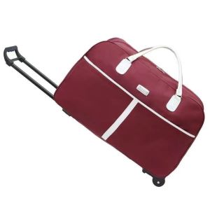 Travel Trolley Luggage Bag-Large Capacity Rolling Duffel Bag Lightweight Handbag for Business Trip School Vacation