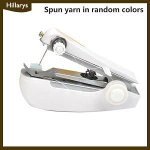 [Hillarys] 1 Set Mini Sewing Machine Fast Stitch Labor-saving Fabric Clothes Sewing Tools Handheld Portable Mini Manual Sewing Machine