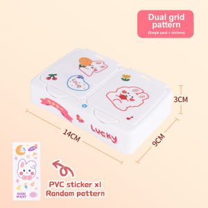Cute Press Storage Cute Press Flip Storage Box Student Case Organizer Jewelry Cosmetics Double Sticker Box Student Flip Case