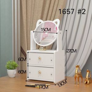 ชั้นเก็บ ชั้นเก็บเครื่องสำอาง ชั้นเก็บของมีลิ้นชัก ชั้นเก็บของมีกระจก มี 3 แบบ YF-1657